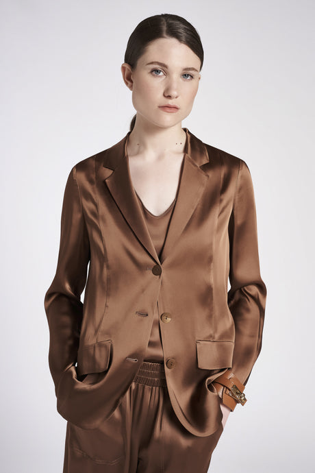 Blazer monopetto in raso
