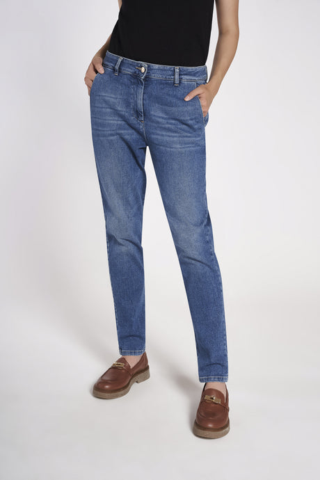 Jeans skinny a vita regolare