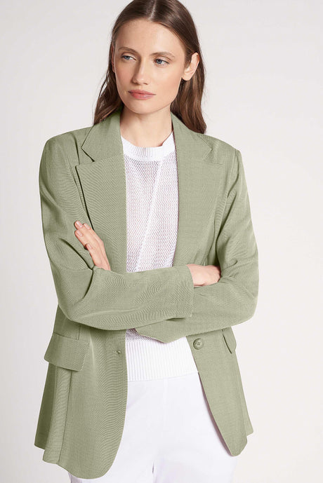 Blazer monopetto in shantung di viscosa