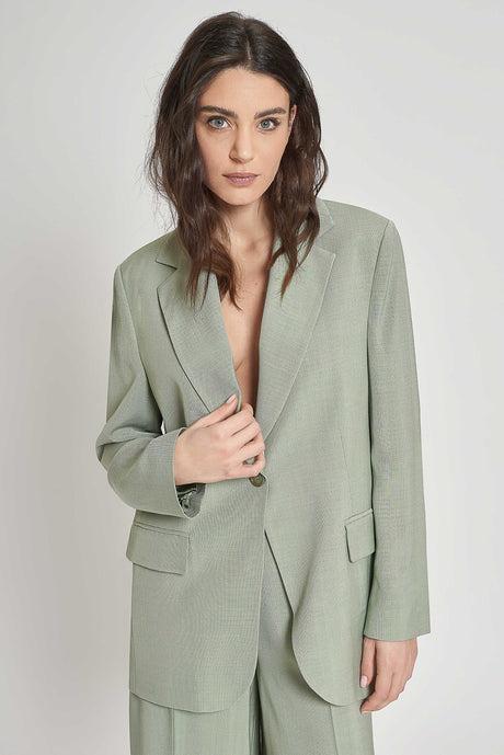 Blazer strutturato in shantung di viscosa