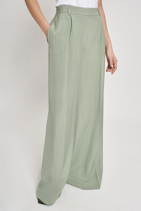 Pantaloni larghi con pences