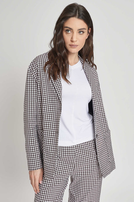 Blazer over in check