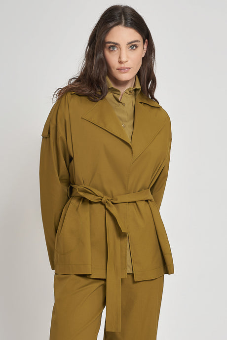 Trench corto in cotone nylon