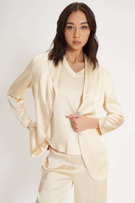 Blazer over in raso