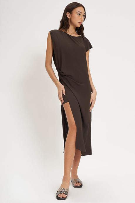 Abito tunica in crepe de chine
