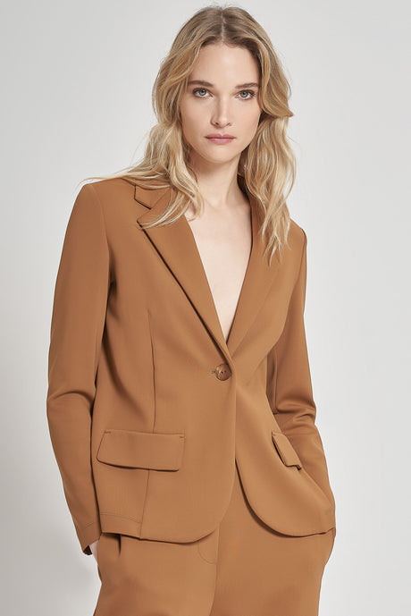 Blazer monopetto in check