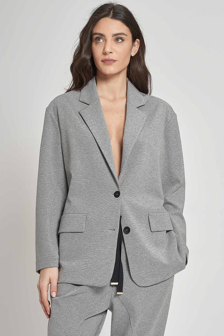 Blazer over monopetto in tessuto maglia